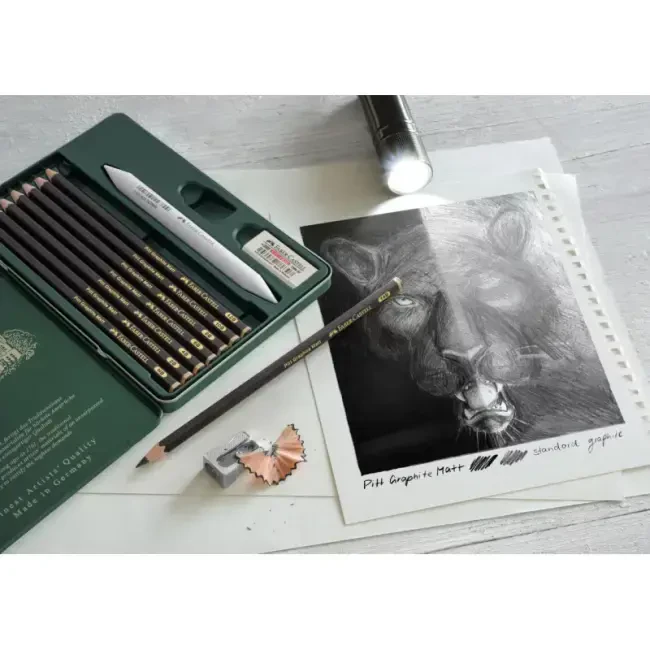 Faber Castell Pitt Graphite Matt Eskiz Karakalem Set 11'li 115220 - 4