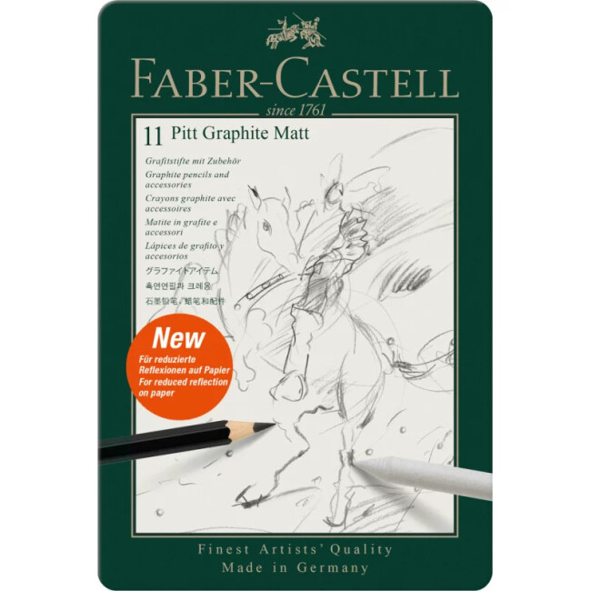 Faber Castell Pitt Graphite Matt Eskiz Karakalem Set 11'li 115220 - Faber Castell