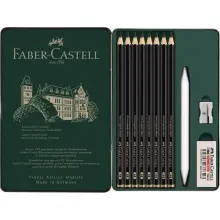 Faber Castell Pitt Graphite Matt Eskiz Karakalem Set 11'li 115220 - Faber Castell (1)