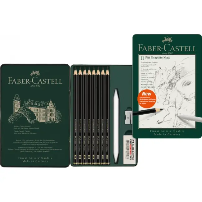 Faber Castell Pitt Graphite Matt Eskiz Karakalem Set 11'li 115220 - 3
