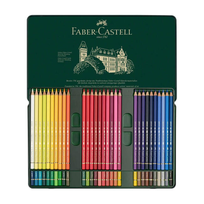 Faber Castell Polychromos Profesyonel Kuru Boya Kalem Seti 60lı Metal Kutu 110060 - 2