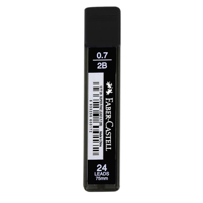 Faber Castell Super Fine Lead Versatil Kalem Yedek Uç 0.7 mm 2B 24'lü 12 77 74 - 1