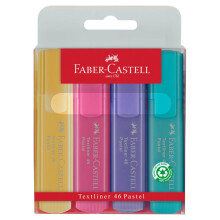 Faber Castell Textliner 46 Pastel Fosforlu Kalem Seti 4'lü 15 46 10 - Faber Castell