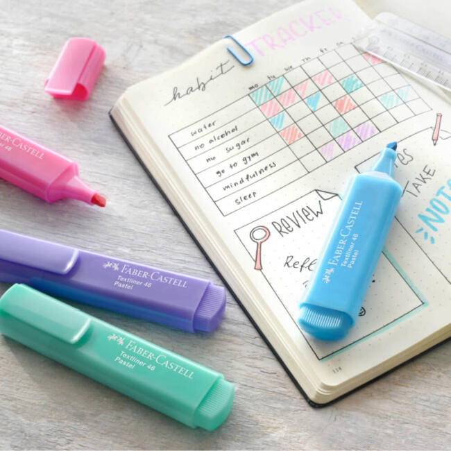 Faber Castell Textliner 46 Pastel Fosforlu Kalem Seti 4'lü 15 46 10 - 2