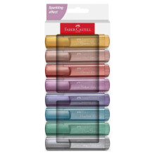 Faber Castell Textliner 46 Sparkling Effect Metalik Fosforlu Kalem Seti 8'li 25 46 78 - Faber Castell