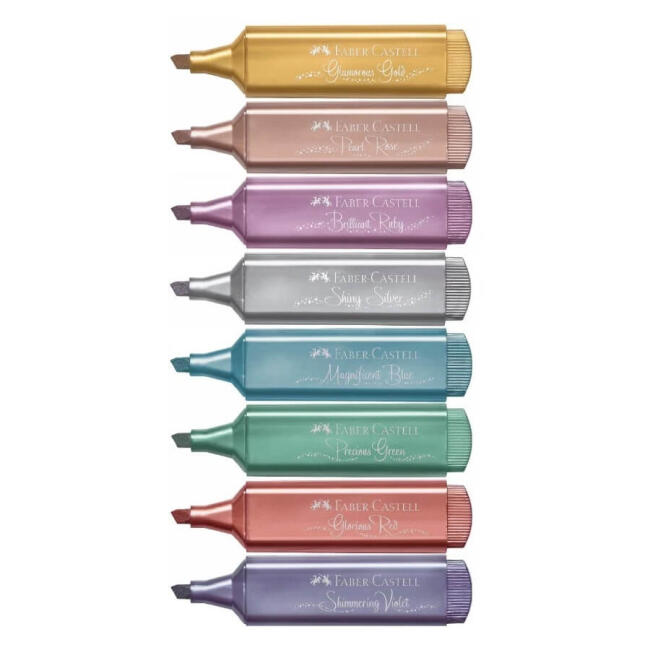Faber Castell Textliner 46 Sparkling Effect Metalik Fosforlu Kalem Seti 8'li 25 46 78 - 2