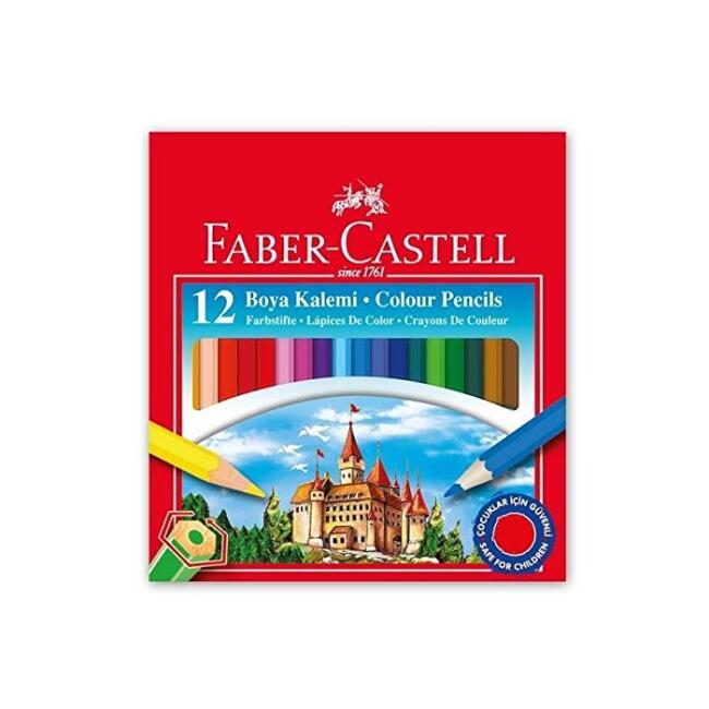 Faber Castell Yarım Boy Kuru Boya Kalemi 12 Renk - 6