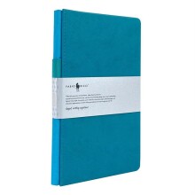 Fabıo Rıccı Goran Yandan Lastıklı Defter Turkuaz Düz 13X21Cm 160Yp.80Gr. - FABIORICCI