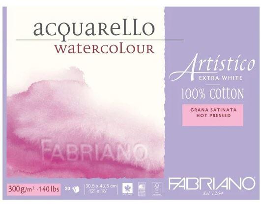 Fabriano Artistıco Sulu Boya Blok Extra White 300 g 31x41 cm 20 Yaprak - 1