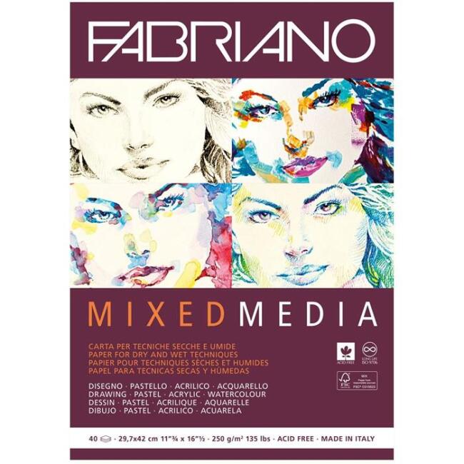 Fabriano Mixed Media A3 250 g 40 Yaprak - 1