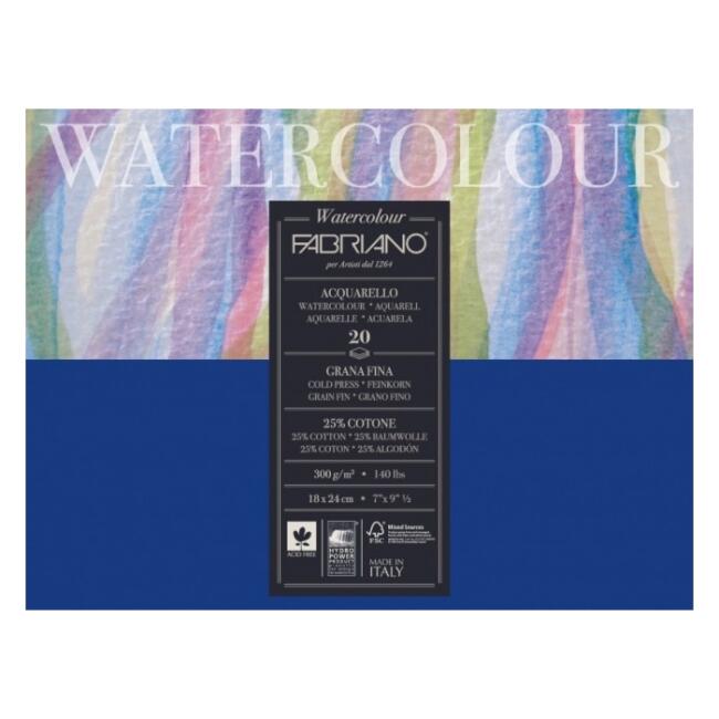Fabriano Cold Press Suluboya Bloku 30x40 cm 300 g 20 Yaprak - 1