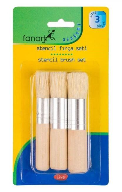 Fanart Stencil Fırça Seti 3’lü Set 1 - 1