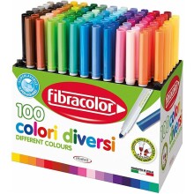 Fibracolor Colori Diversi Keçeli Kalem 100 Renk - 1