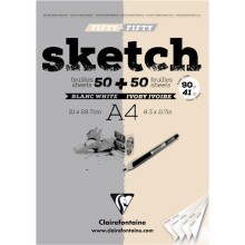 Fifty Fifty Sketch Karışık Sayfalı Eskiz Blok A4 - CLAIREFONTAINE
