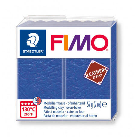 Fimo 8010-309 Modelleme Kili  Leather (Derı) Effect 57 Gr. Indıgo Mavisı - 2