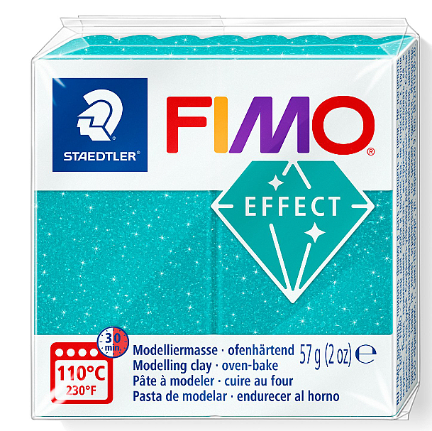 Fimo 8010-392 Modelleme Kili Effect Galaksi Turkuaz 57gr - 1