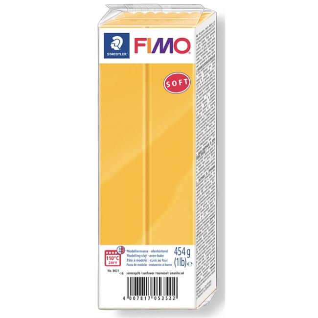 Fimo 8021-16 Modelleme Kili  Soft 454 Gr. Ayçiçeği - 1