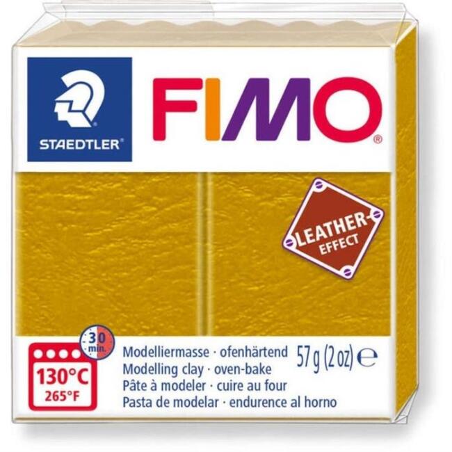Fimo Deri Efekt Polimer Kil Ochre 57 g - 1