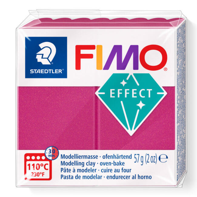 Fimo Effect Polimer Kil 57 g Metallic Bordeaux 21 - 1