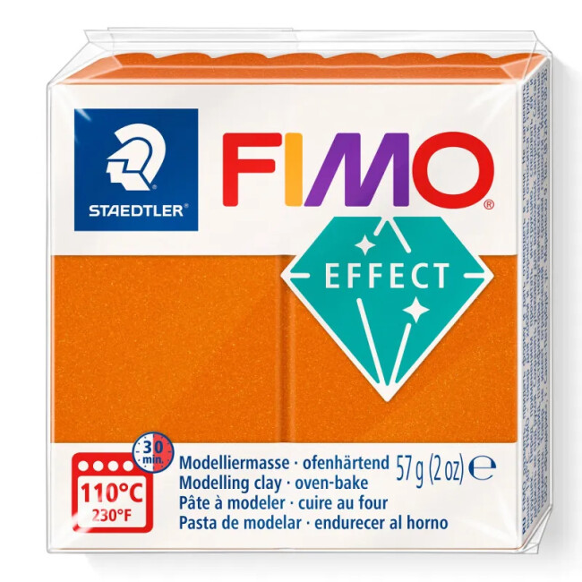 Fimo Effect Polimer Kil 57 g Metallic Orange 41 - Fimo
