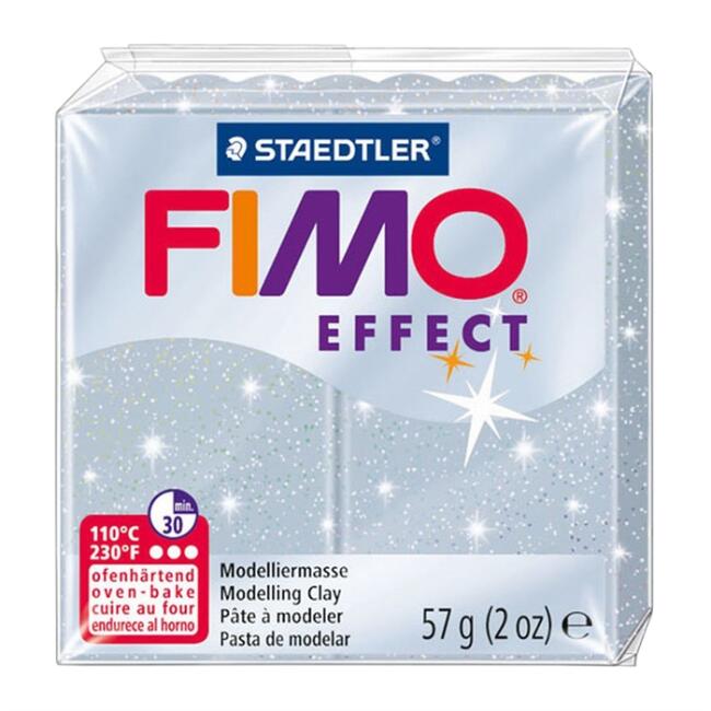Fimo Effect Polimer Kil Glitter Silver 57 g - 1