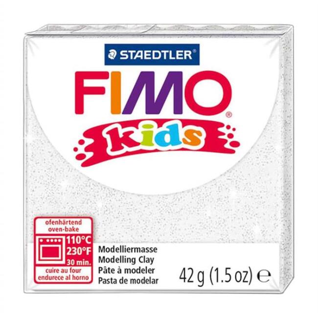 Fimo Kids Modelleme Kili 42 g Yaldızlı Beyaz - 1
