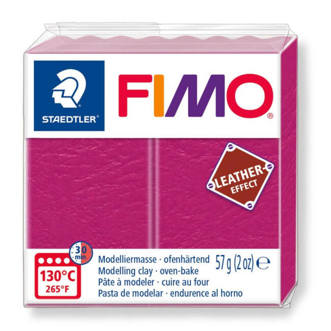 Fimo Leather Effect Polimer Kil 57 g Berry 229 - 1