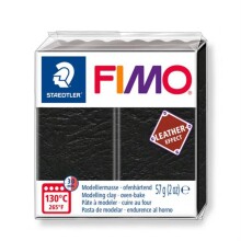 Fimo Leather Polimer Kil 59 g Black - 1