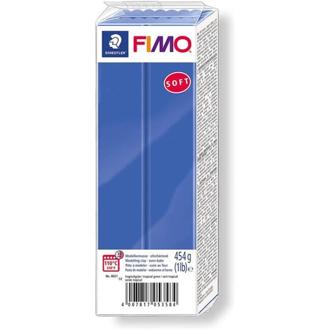 Fimo Soft Polimer Kil Brillant Blue 454 g - 1