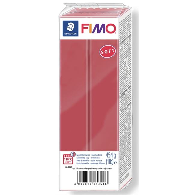 Fimo Soft Polimer Kil Cherry Red 454 g - 1