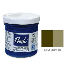 Flashe Matt Akrilik Boya 125 ml Burnt Umber 477 - Lefranc Bourgeois (1)