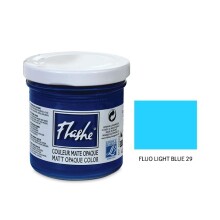 Flashe Matt Akrilik Boya 125 ml Fluorescent Light Blue 29 - Lefranc Bourgeois