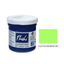 Flashe Matt Akrilik Boya 125 ml Fluorescent Yellow Green 590 - Lefranc Bourgeois