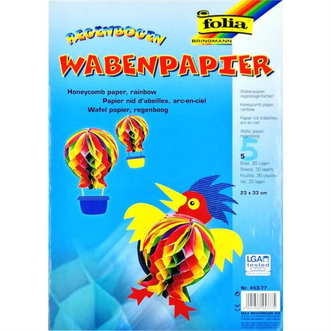Folia Gökkuşağı Balpeteği Kağıdı 23x33 cm 5 Tabaka - 1