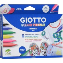 Giotta Keçe Uçlu Tekstil Kalemi 6’lı N:494800 - Giotto (1)