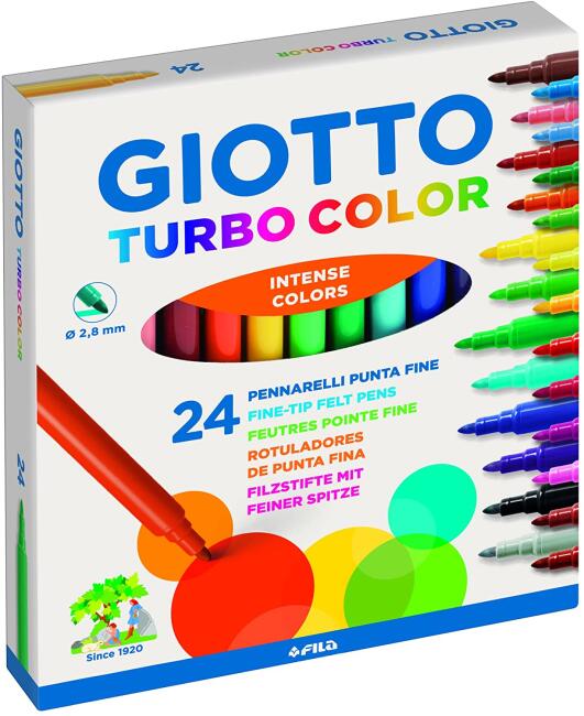 Giotto Turbo Color Keçeli Kalem Seti 24 Renk 2.8mm - 2