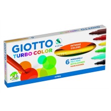 Giotto Turbo Color Keçeli Kalem Seti 6 Renk 2,8mm - 1