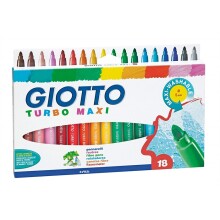 Giotto Turbo Maxi Keçeli Kalem Seti 18 Renk 5mm - Giotto