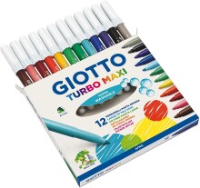 Giotto Turbo Maxi Yıkanabilir Keçeli Kalem Seti 12 Renk 5mm - Giotto (1)