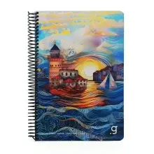 Gıpta Exclusive İstanbul Notes Çizgili Defter 80 gr 17x24 cm 80 Yaprak 7335 - 1
