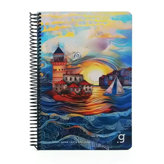 Gıpta Exclusive İstanbul Notes Çizgili Defter 80 gr 17x24 cm 80 Yaprak 7335 - 1