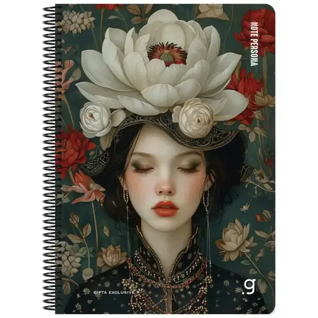 Gıpta Exclusive Note Persona Sert Kapak Yandan Spiralli Çizgili Not Defteri 80 gr 17x24 cm 100 Yaprak 7339 - Gıpta