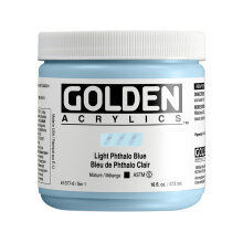 Golden Heavy Body Akrilik Boya 473 ml Seri 1 Light Phthalo Blue 1577 - Golden
