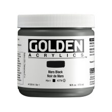 Golden Heavy Body Akrilik Boya 473 ml Seri 1 Mars Black 1200 - Golden