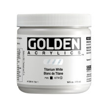Golden Heavy Body Akrilik Boya 473 ml Seri 1 Titanium White 1380 - Golden