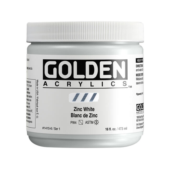 Golden Heavy Body Akrilik Boya 473 ml Seri 1 Zinc White 1415 - 1