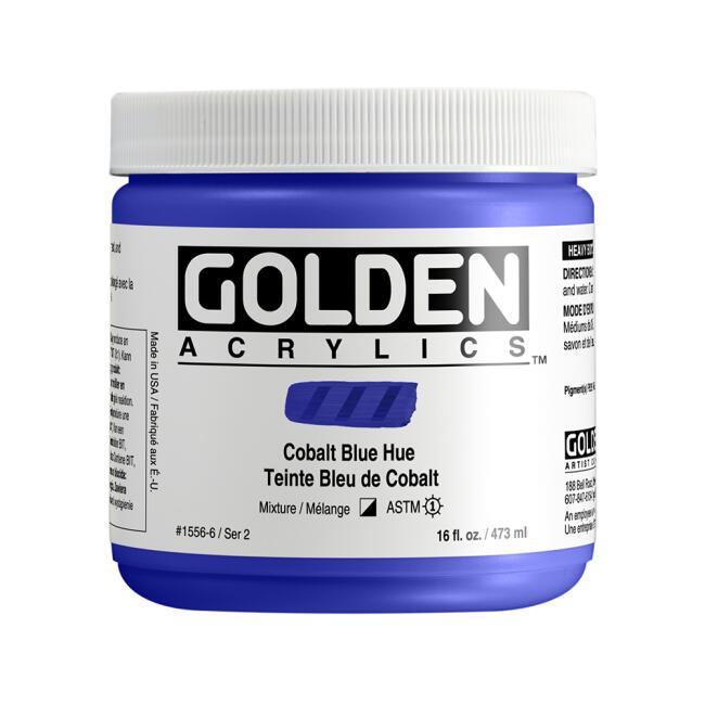 Golden Heavy Body Akrilik Boya 473 ml Seri 2 Cobalt Blue Hue 1556 - 1