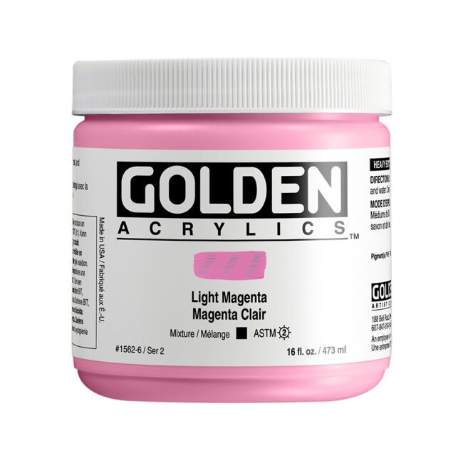 Golden Heavy Body Akrilik Boya 473 ml Seri 2 Light Magenta 1562 - 1