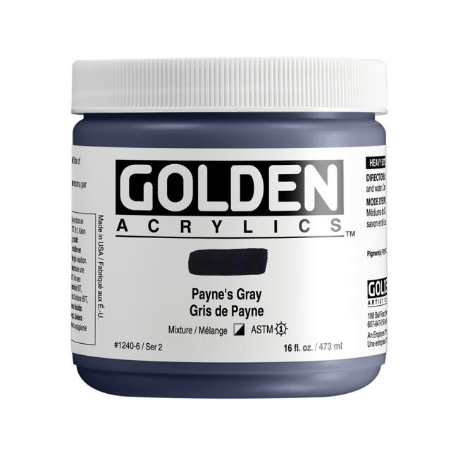 Golden Heavy Body Akrilik Boya 473 ml Seri 2 Payne'S Gray 1240 - 1