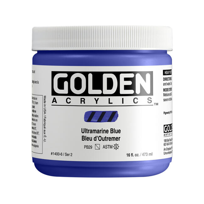 Golden Heavy Body Akrilik Boya 473 ml Seri 2 Ultramarine Blue 1400 - 1